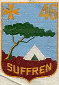 Insignia of CJF 46 (first model, blue background variant).