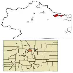 Location in Clear Creek County, Colorado