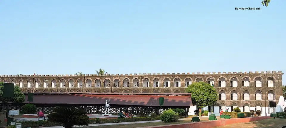 Exterior view of one wing
