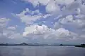 View of the reservoir on a cloudy day