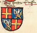 The second drawing from the 1464 manuscript Chronicles of the Council of Constance[30][31]