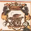 The title coat of arms of the Principality of Smolensk on Peter the Great's letters patent to Count G. I. Golovkin in 1711[86]