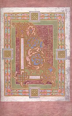 Initial page "Liber", the first word of the Vulgate text