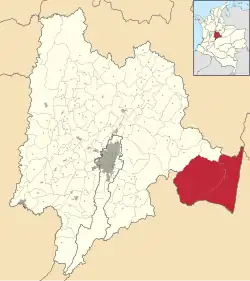 Location of Medina Province in Colombia