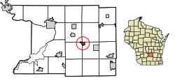 Location of Rio in Columbia County, Wisconsin