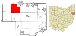 Location of Butler Township in Columbiana County