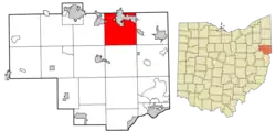 Location of Fairfield Township in Columbiana County