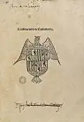 The 1494 Constitutions of Catalonia, with the Eagle.