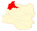 Location of Mariquina commune in Los Rios Region