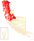 Location of the Natales commune in Magallanes Region