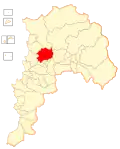 Map of the Nogales commune in the Valparaíso Region