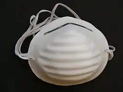 A half-face dust mask