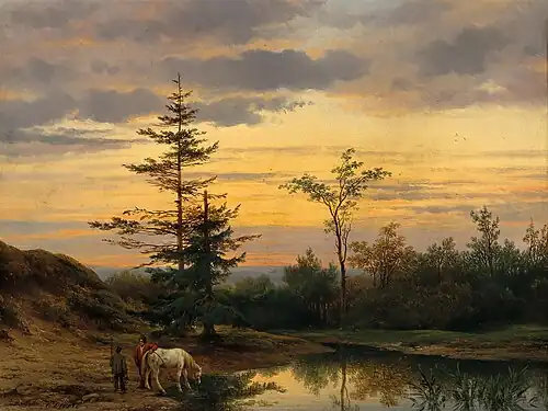 Summer Evening on the River Bank