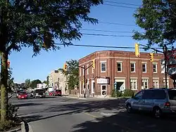 Corner of Caradoc St. N and Front St. W in Strathroy