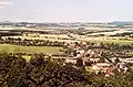 View west (Cotta and foothills of the Eastern Ore Mountains)