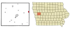 Location of Westside, Iowa