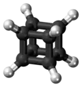 Ball-and-stick model of cubane