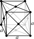 Face-centered cubic crystal structure for strontium