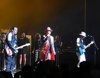 The band onstage
