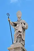 Saint Paul on the façade of the Cathedral of Syracuse.