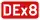 Sign of expressway DEx8 in Romania