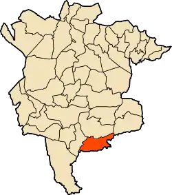 Location of Aïn Fares within M’Sila Province