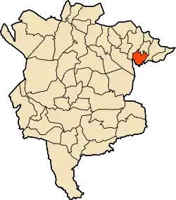 Location of Aïn Khadra within M’Sila Province
