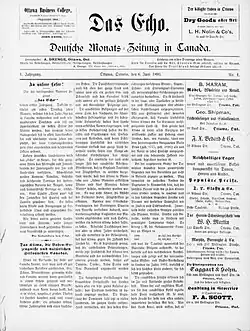 Das Echo front page