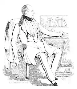 Pen sketch of Richardson
