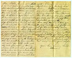 Handwritten letter