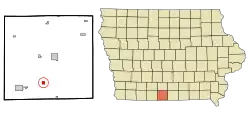Location of Davis City, Iowa