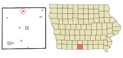 Location of Van Wert, Iowa