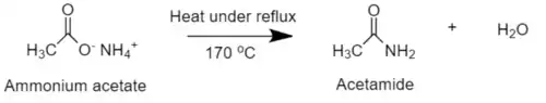 Dehydrate ammonium acetate