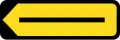 F14: Temporary flag-type direction sign