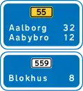 H42: Split distance sign