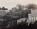 Villa Madre Cabrini seen from Corso Paganini, 1890. The fourth story was already added, the fifth story is still missing
