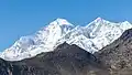 Dhaulagiri (center) and Tukuche Peak (right)