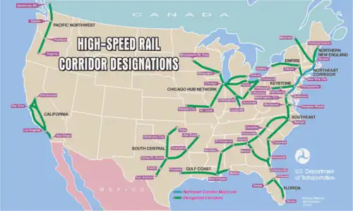Color-coded map of the United States