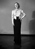 Diana Gibson in a cocktail suit