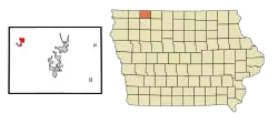 Location of Lake Park, Iowa