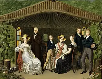 Family portrait of the imperial family by Leopold Fertbauer