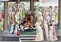 Shah Sultan Husayn Distributing New Year Presents. Painted by Muhammad Ali ibn Muhammad Zaman (son of Muhammad Zaman), 1720-21. British Museum