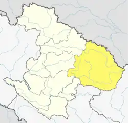 Location of Dolpa District (dark yellow) in Karnali