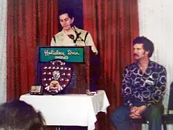 Don Ed Hardy and Dave Yurkew at the 2nd World Tattoo Convention in Reno Nevada, 1977
