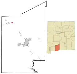 Location of Rincon, New Mexico