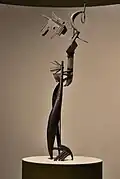 Dona davant l'espill (Femme au miroir), wrought iron, 208,8 x 60 x 46&nbsp;cm, c.1936–1937, Institut Valencià d'Art Modern