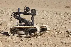 Dragon Runner robot on exercise with the British Army in 2012