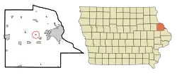 Location of Graf, Iowa