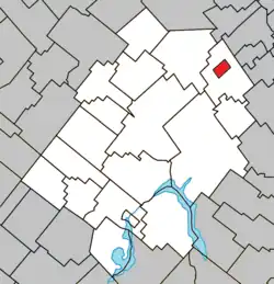 Location within Les Appalaches RCM