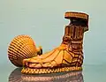 Greek aryballos of a sandaled foot (c. 500 BC)